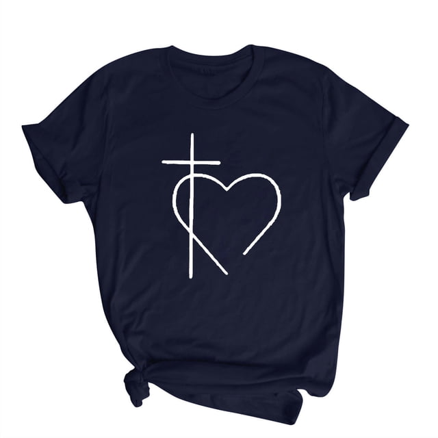 Blusas de Manga Corta para las Mujeres Divertida Impresión Cuello Redondo Camiseta Vintage, Blusas de Primavera para las Mujeres