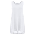 thumbnail image 7 of jtjvou Womens Swimsuit Cover Up Summer Sleeveless Solid T Shirt Beach Dress Tank Bikini Coverups White XXL, 7 of 7