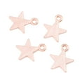 thumbnail image 4 of hengtong 4x50x Five Pointed Star Charms Decorative Jewelry Making for DIY Crafting Hats Rose Gold, 4 of 9