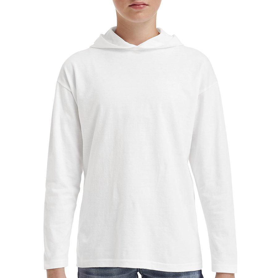 987B Anvil Long-Sleeve Hooded T-Shirt 
