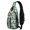 Bigfoot and Forest Green Pattern, variant on Bigfoot and Forest Green Pattern Sling Backpack, Cycling Sling Bag with Earphone Port, Breathable Padded Back Gift Ideas for Hiking Cycling Walking