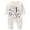 White, variant on NOKIO My First New Year Romper Baby Boy Girl New Year Outfits Letter Print Romper Jumpsuit Outfits Set