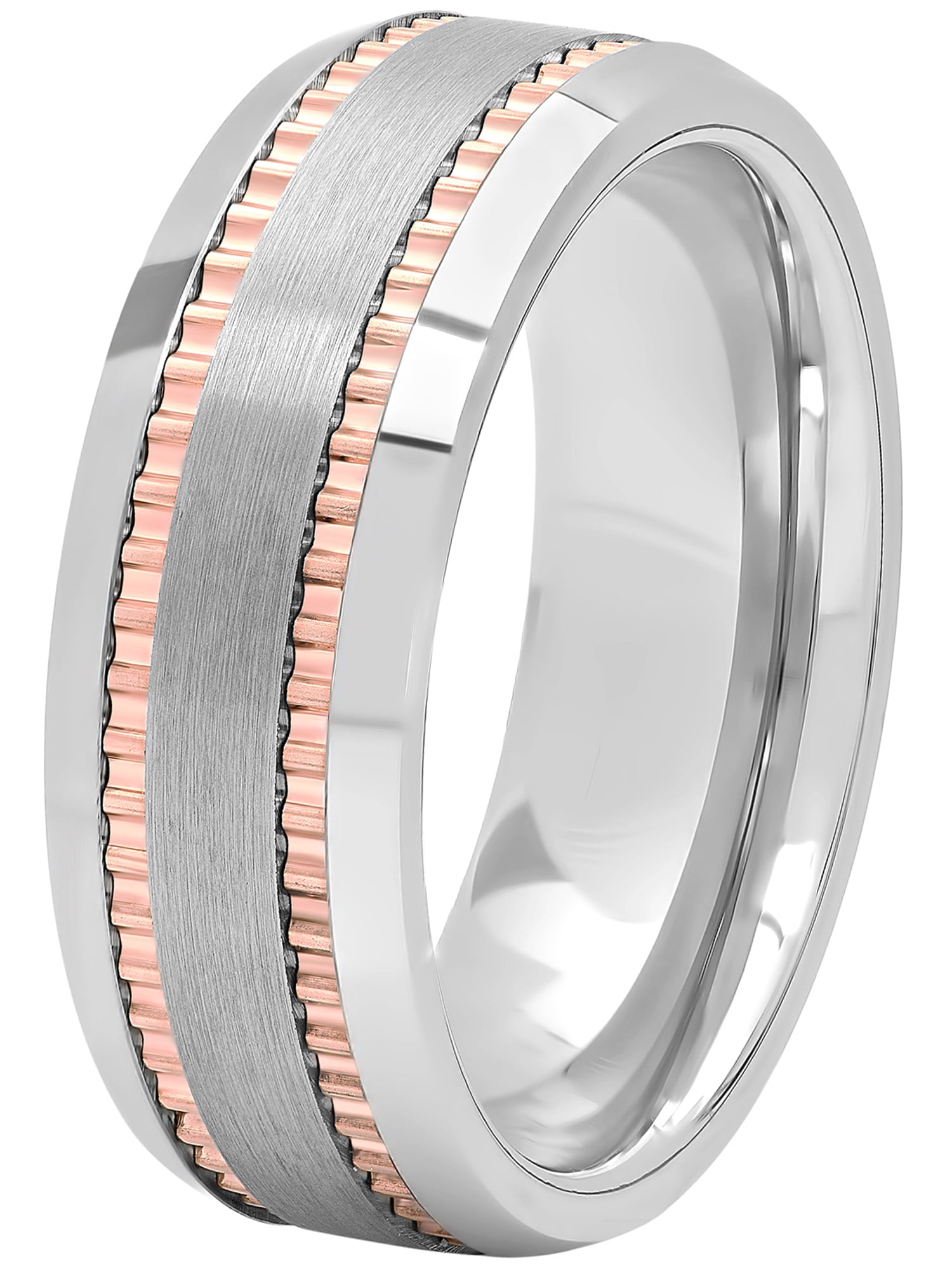 Brilliance Fine Jewelry Men?s Tungsten Rose GoldTone IP