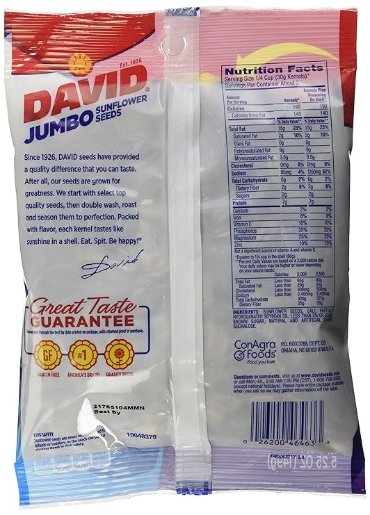 David Jumbo Seeds Sweet and Salty, 5.25 oz