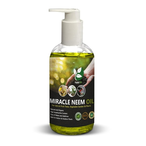 Yield Rx's 100% Pure Cold Pressed Concentrated Neem Oil for Indoor and Outdoor Plants and Vegetables (16 Oz)