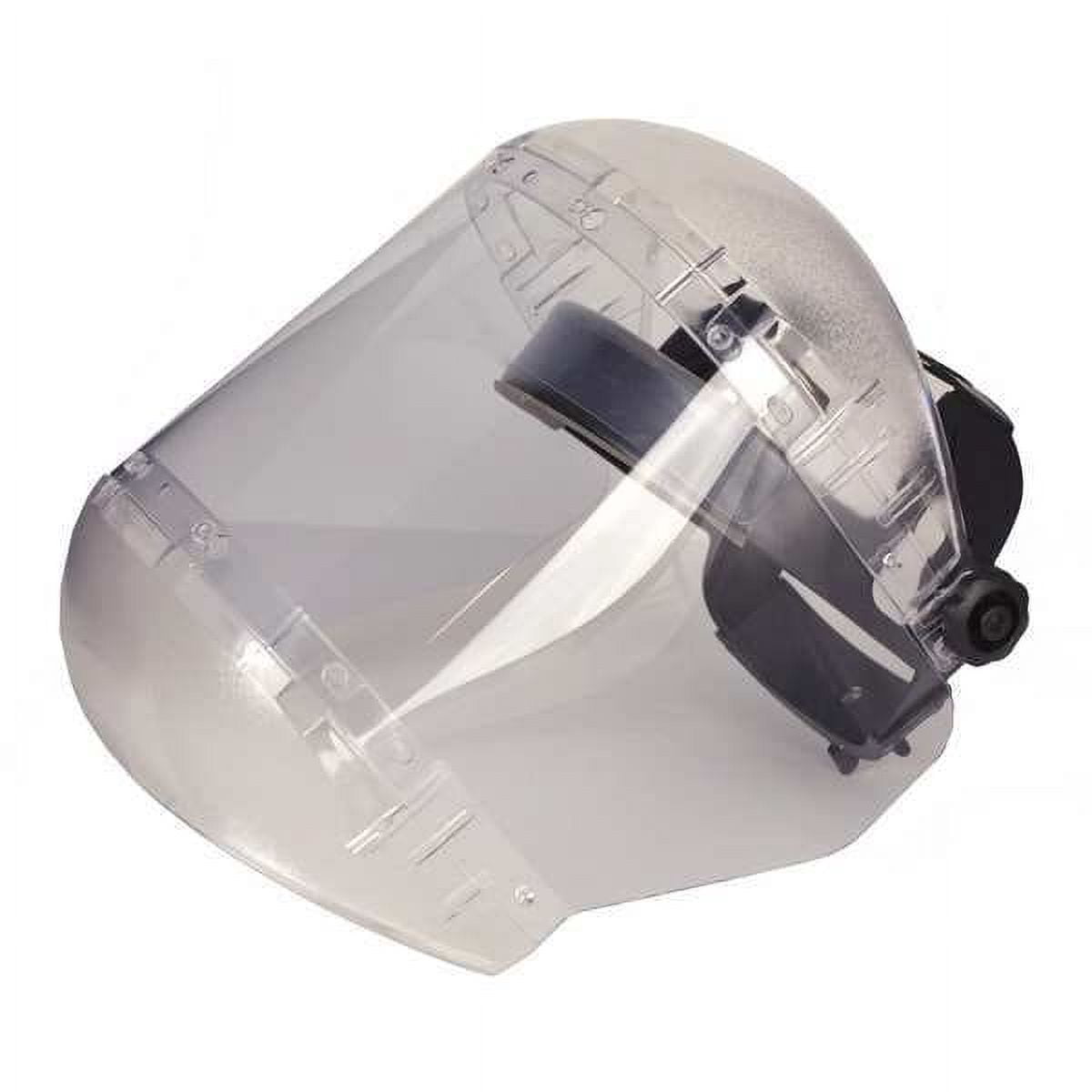 Sellstrom Face Shield - 380 Series &ldquo;MAX LIGHT&rdquo; - 6.5" x 19.5" x 0.040" Window - Clear AF - Ratcheting Headgear - Dual Crown