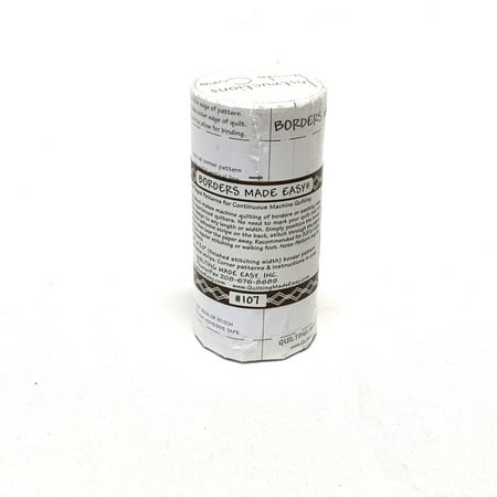 Borders Made Easy Adhesive Edged Patterns for Machine Quilting, 26' x 3
