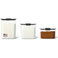 thumbnail image 1 of Brilliance Plastic Food Storage Pantry Baking Set, 3 Containers with Lids (6 Pieces Total), BPA-Free, Clear, 1 of 5