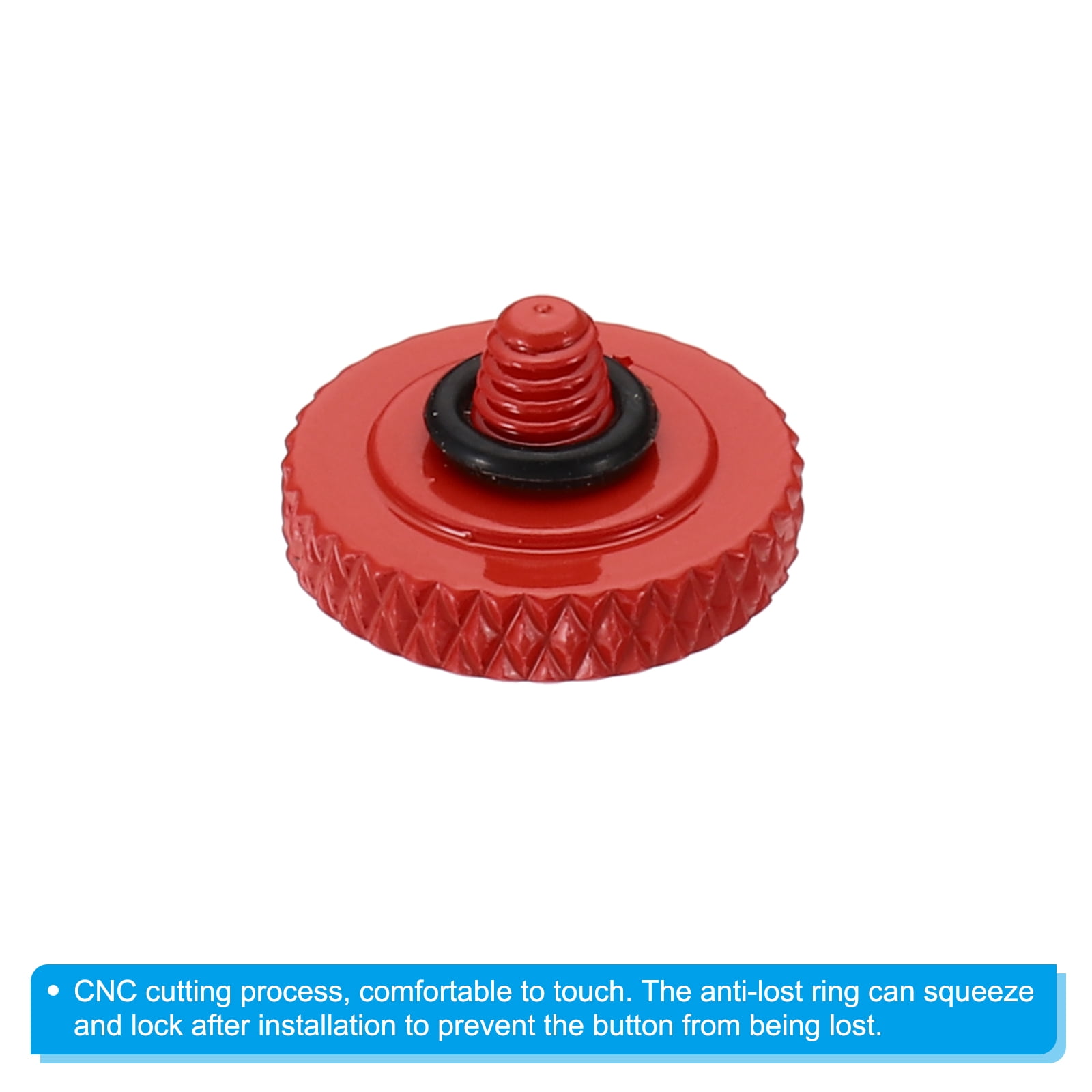 Unique Bargains  Shutter Release Pure Copper Camera Button For DSLR/SLR 0.45x0.23 Red