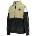 thumbnail image 2 of Youth Gold/Black New Orleans Saints Goal Line Stance Full-Zip Hoodie Windbreaker, 2 of 3