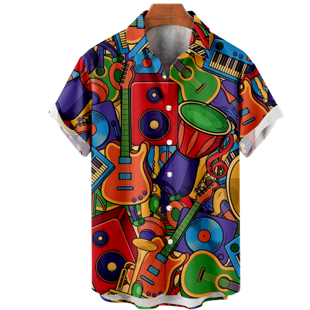 

MLFU Big Men s Musical Crewneck Button Down Tee Shirts Regular Cheap Clothes for Boys 5-14 Years