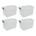 thumbnail image 4 of Haodehen 70 Quart Clear Plastic Large Storage Box with Wheels, 4-Pack Plastic Storage Bins with Lids, 4 of 12