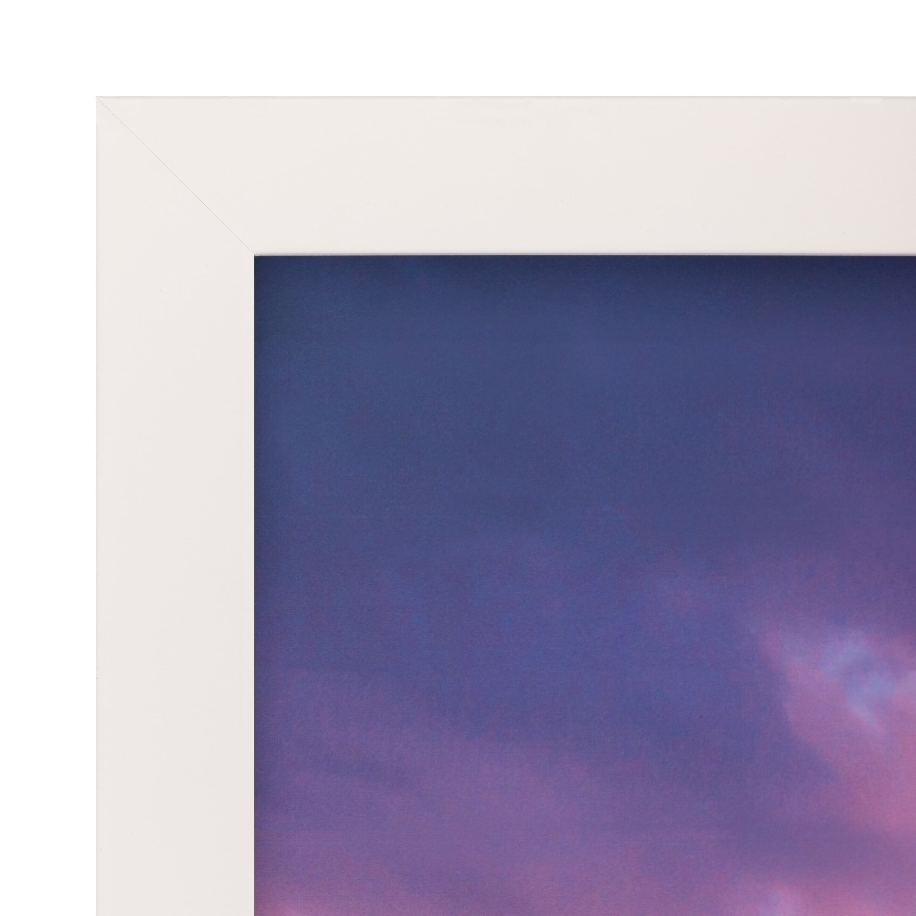 Snap 8.5"x14" Wood Wall Poster Frame, Double Mat, Wall Mount Display - White