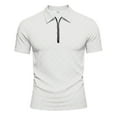 thumbnail image 5 of YABCSAZ Men's Athletic Shirts Short Sleeve Casual Shirts V Neck Regular Fit Tops Dress Shirts for Hiking Fishing, Summer Wedding Shirt with Pocket Flex Relaxed Men's Shirts, 5 of 9