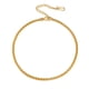 thumbnail image 1 of Pulsera tobillera PROSTEEL de trigo para mujer 3 mm Acero inoxidable oro ajustable, 1 of 8