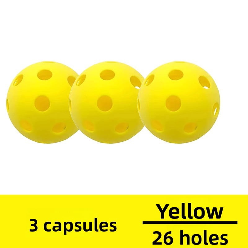 6 Pack Professional Pickleball Balls, Durable Outdoor Practice Balls with High Elasticity and Good Flight Stability