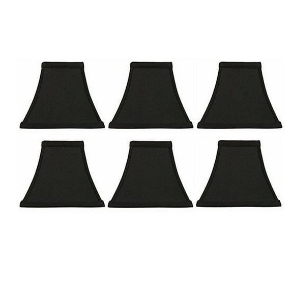 Square Bell 6 Inch Clip On Chandelier Lampshade (Set of 6) 3x6x6