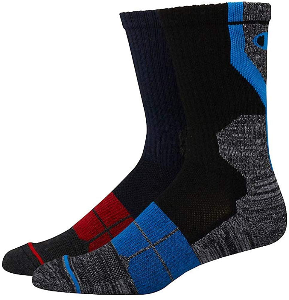 Hanes Hanes CH179 Men's Performance Crew Socks, 2Pack Socks Black