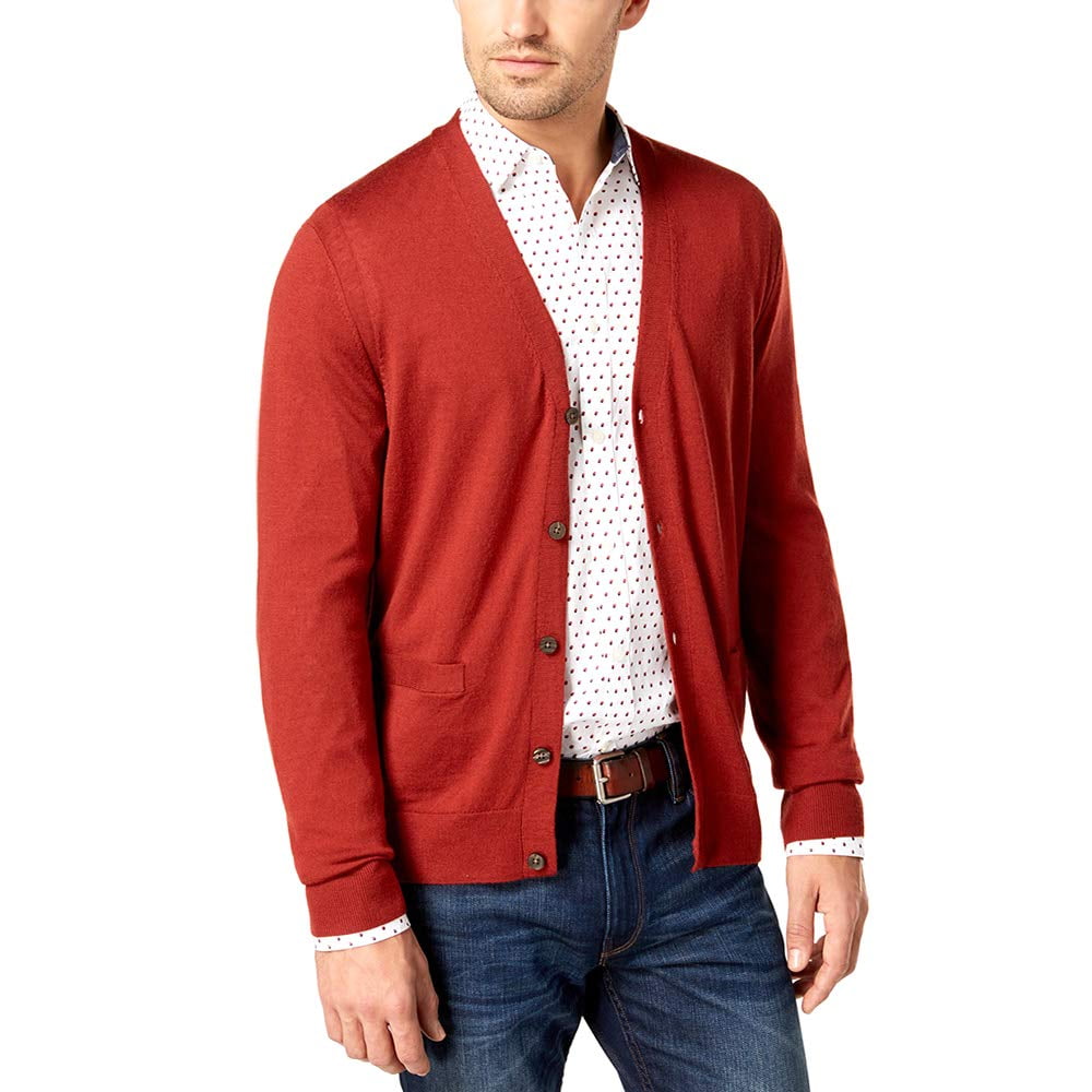 Michael Kors - Mens Regular Fit Cardigan Wool Sweater 2XL - Walmart.com ...