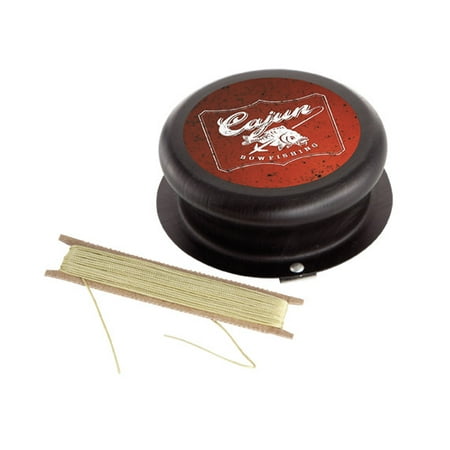 Braided Line Reel Cajun Bowfishing Screw-On All-Aluminum Drum Reel with 50' of 80-Pound Test Braided Line - Backed by a Lifetime Warranty ()