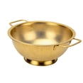 thumbnail image 2 of Stainless Steel Kitchen Colander 3QT - Metal Strainer with Handles for Pasta, Rice, Fruits & Vegetables, Self-Draining Base, Dishwasher Safe, 2 of 5