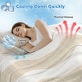 thumbnail image 3 of Beige Stripe Cooling Blanket,Lightweight Breathable Summer Throw Blanket with Double Sided Cold Effect,Vintage Country Geometric Linen Texture Picnic Blankets Bed Sheet for Hot Sleepers 60"x80", 3 of 8