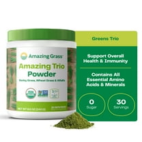Amazing Grass Greens Trio: Greens Powder with Wheatgrass, Alfalfa, & Barley Grass, Rich Source of Chlorophyll, 30 Servings