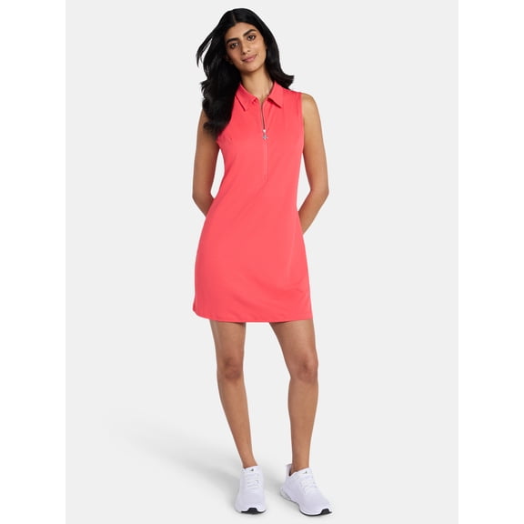 Birdie Bound Women's Karina Sleeveless Polo Dress with Body Liner, Sizes XS-XXL