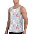 thumbnail image 2 of Fotbe Bunny cartoon with easter Pattern Men's Quick Dry Workout Tank Top Gym Muscle Tee Fitness Bodybuilding Sleeveless T Shirt Breathable Workout Shirt-Medium, 2 of 7