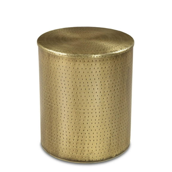 Alevi Drum Gold Iron End Table