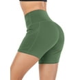 thumbnail image 1 of YouLoveIt High Waist Yoga Shorts Women Running Butt Lifting Yoga Shorts Leggings Solid Shorts Ladies Sports Casual Pants Workout Yoga Shorts Side Pockets, 1 of 6