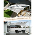 thumbnail image 4 of Sun Shade Sail 12x16Ft Abstract Art Watercolor Tropical Leaves Boho Black White Grey Uv Block Sunshade Canopy Outdoor Shade Cover Rectangle Shade Cloth For Patio Garden Yard Deck Pergola, 4 of 6
