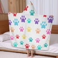 thumbnail image 5 of Colorful Dog Paw Footprint Hooded Bath Towel，60"x35" for Ages 3 To 12 Kids, Quick Dry Lightweight Soft Microfiber Hood Beach Towel Cover Up for Kids, 5 of 7