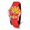 Cars Lightning McQueen Boys' Stainless Steel Watch, Red Strap