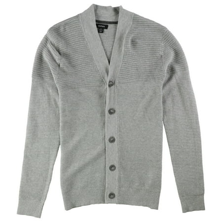 Alfani Mens Ribbed Cardigan Sweater, Grey, Medium | Walmart Canada