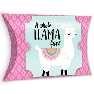 Bundle Gift Bag Llama w Tissue Paper Duo 8 Sheets Red And Cream