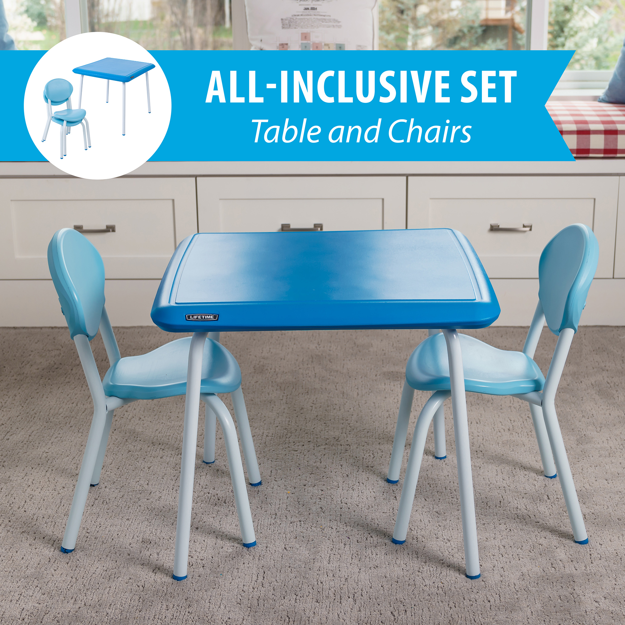 Lifetime Kids' Table and Chair Set - (1)Table and (2) Chairs (81037)