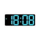thumbnail image 4 of Reloj de pared digital con atenuador LED, despertador de escritorio para festivales, dormitorios y salones, color azul, 4 of 9