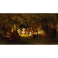 thumbnail image 2 of John George Brown 14x10 Gold Ornate Wood Frame and Double Matted Museum Art Print Titled - Picnic Party in the Woods (1872), 2 of 4