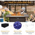 thumbnail image 7 of LayinSun 44" Propane Gas Fire Pit Table, 55000 BTU Rectangular Fire Pit with Glass Wind Guard for Outside Patio Deck Garden Backyard, 7 of 7