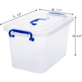 thumbnail image 2 of 6-Pack Clear Storage Box 7 Quart, Plastic Storage Latch Bins with Handle 6.5 Liter, 2 of 7