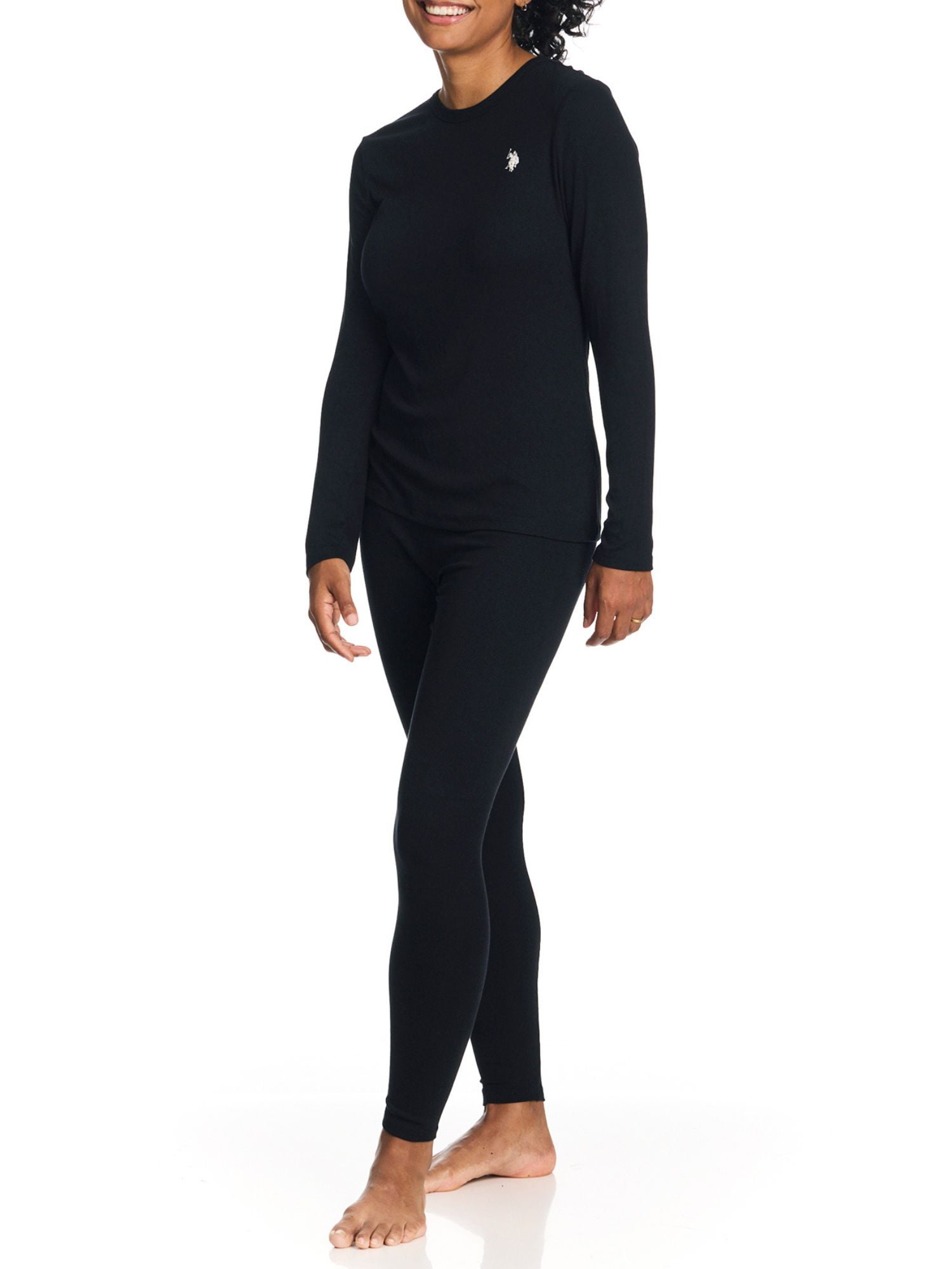 U.S. Polo Assn. Women's & Women's Plus Brushed Base Layer Long Underwear Thermal Set, Sizes S-3X