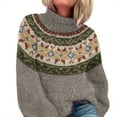 thumbnail image 2 of IMENGL Chandail Col Roulé en Tricot Imprimé art Vintage, Jaune 4TG, Taille M-4TG, 2 of 4