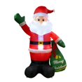 thumbnail image 3 of Figura inflable navideña de Papá saludando con bolsa de regalo, decoración para exteriores iluminada para patio, césped y jardín., 3 of 9