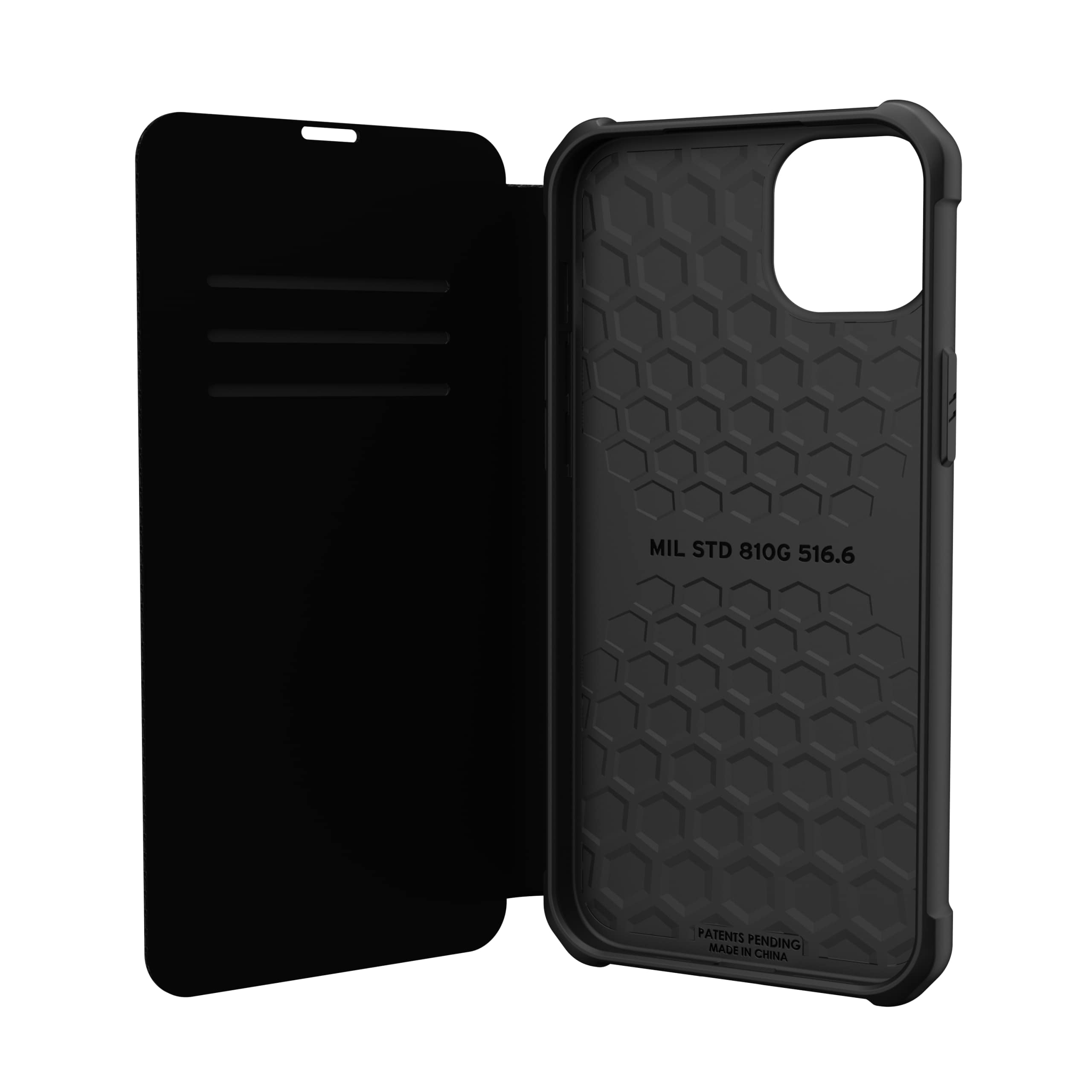 UAG iPhone 14 Plus Case Kevlar Black 6.7" Metropolis Folio Flip Wallet Rugged Protective Cover with Card Holder Magnetic Closure Compatible with Wireless Charging by URBAN ARMOR GEAR