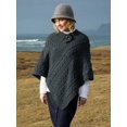 thumbnail image 2 of Aran Woollen Mills 100% Premium Soft Merino Wool Women`s Poncho Sweater Irish Cape One Size Made in Ireland, 2 of 7