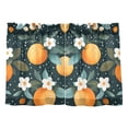thumbnail image 7 of Yayeee Kitchen Curtains Tier Pair Light Filtering 27"x36" Rod Pocket Short Cafe Window Panel, Green Oranges, 7 of 7