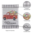 thumbnail image 5 of Evergreen Welcome Red Truck Floral with Buffalo Plaid Garden Burlap Flag, 5 of 9