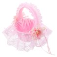 thumbnail image 1 of WASHWEPE Cesta De Flores Para Color Rosa Con Asa Para Y Ceremonia Romántica, 1 of 8