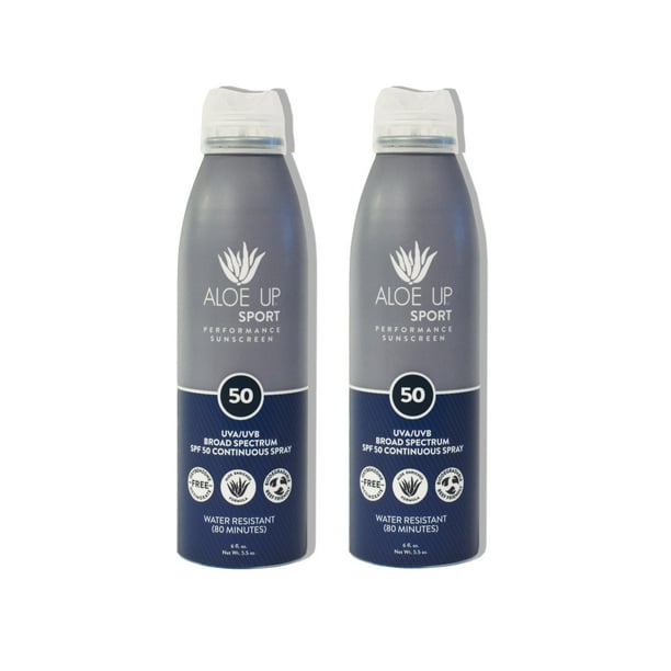Protector solar ALOE UP Sport SPF 50 de amplio espectro, 170 ml, paquete de 2